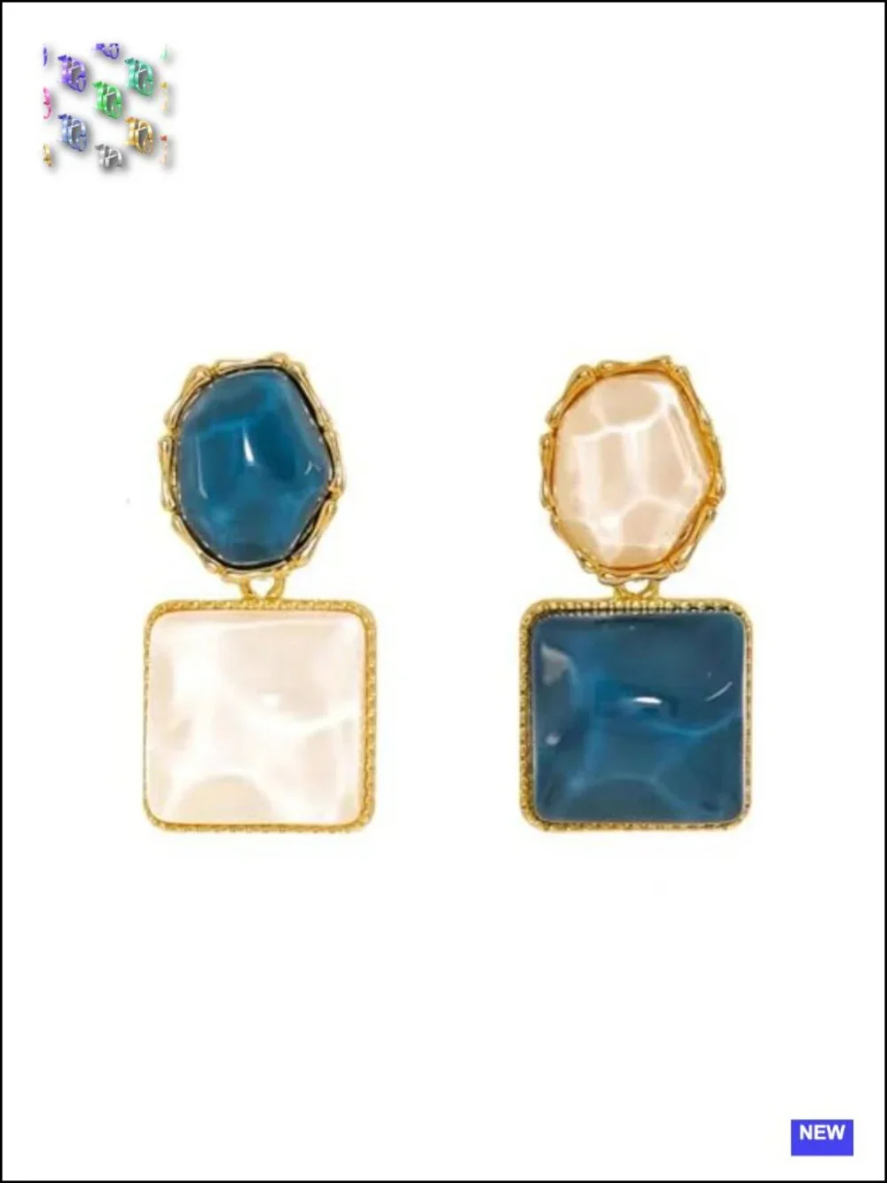 Acrylic Resin Statement Dangle Drop Earrings Hypoallergenic